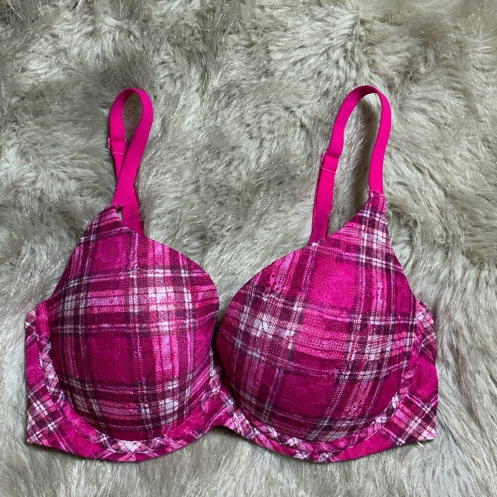 No Boundaries Vibrant Plaid Bra